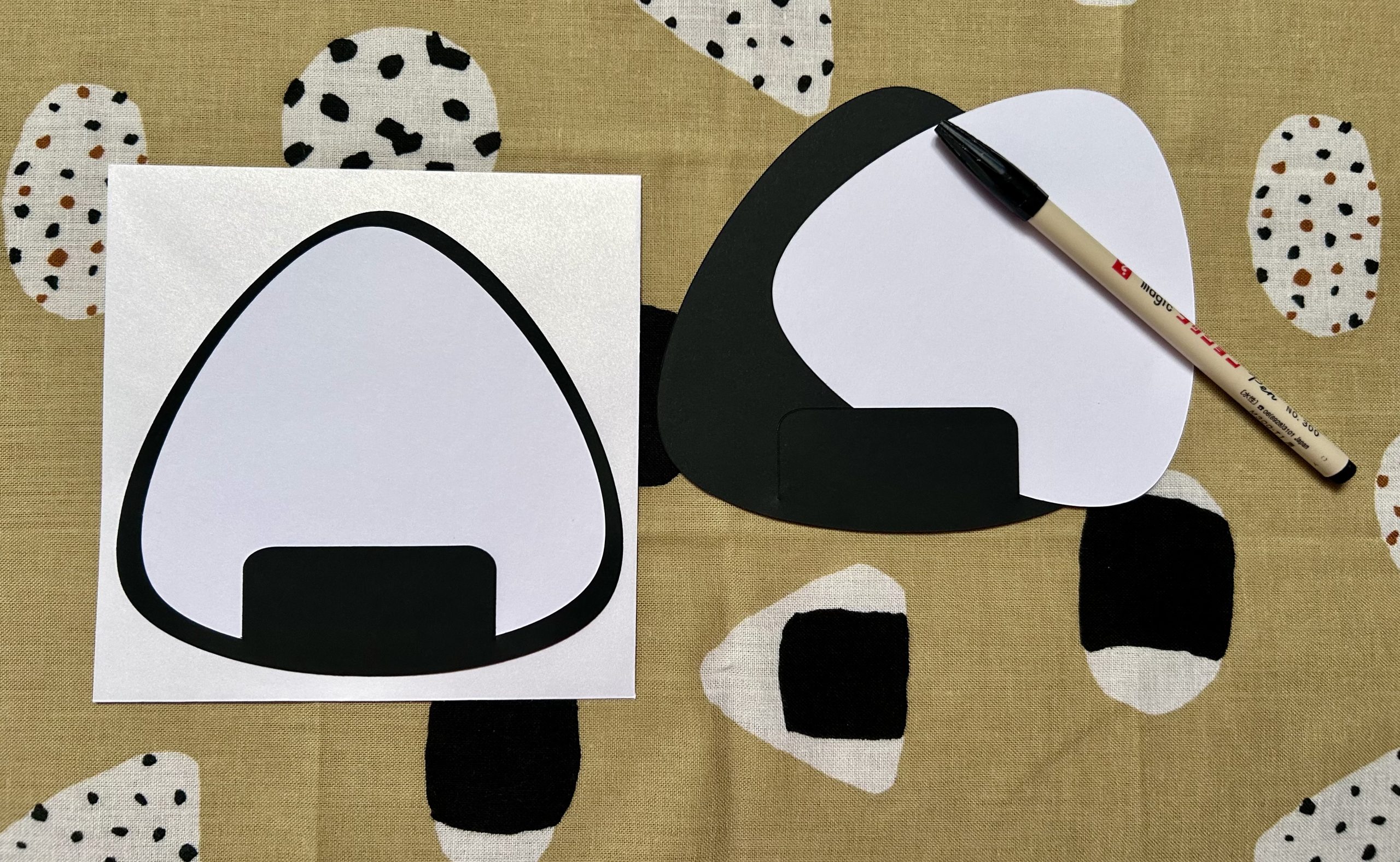 Kawaii Cute Onigiri Sushi Design Notecards - six blank cards - Image 4