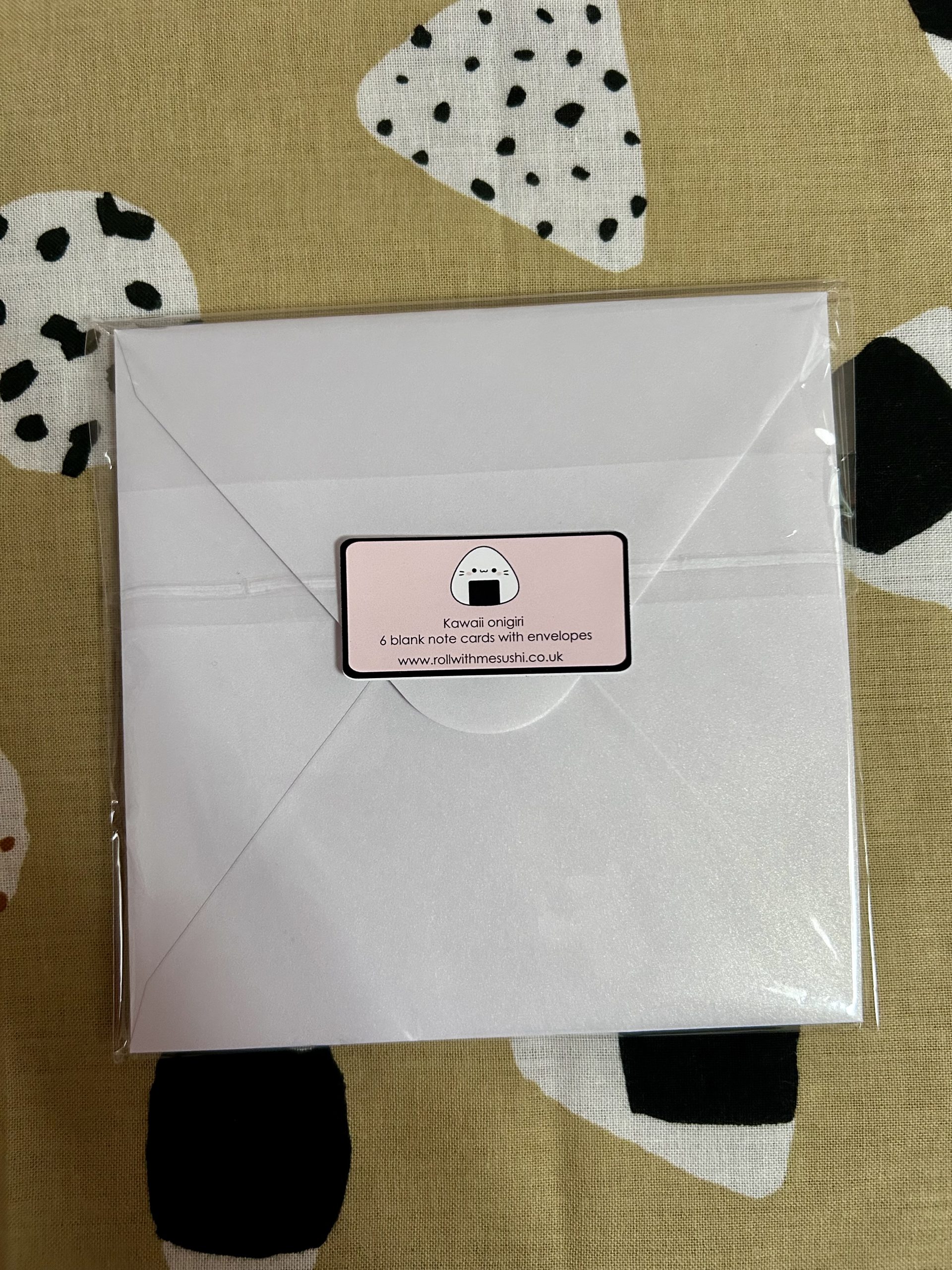 Kawaii Cute Onigiri Sushi Design Notecards - six blank cards - Image 7